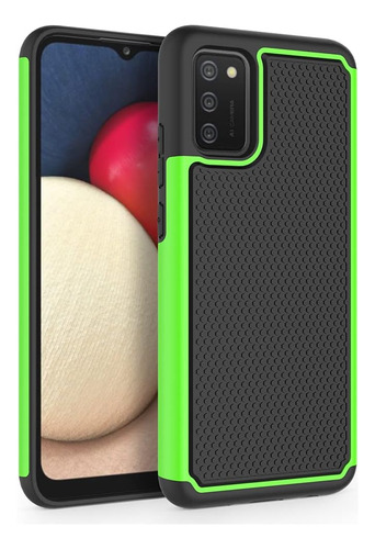 Funda Para Samsung Galaxy A02s - Negra/verde