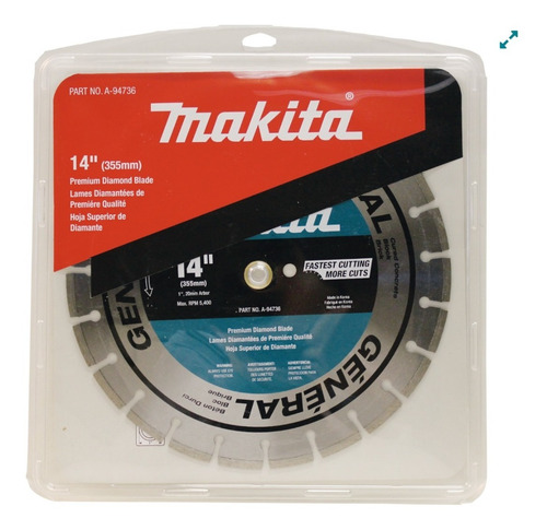 Disco Diamantado 14 Pulg Para Concreto Makita Modelo A94736