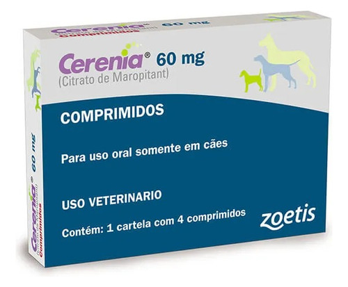 Cerenia Antiemético 60mg Para Cães Com 4 Comprimidos
