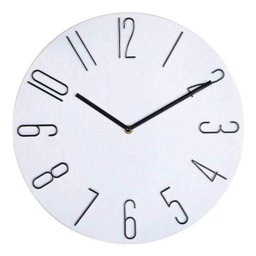 Imagen 1 de 6 de Reloj De Pared Nórdico Silencioso Grande 35cm Clicshop