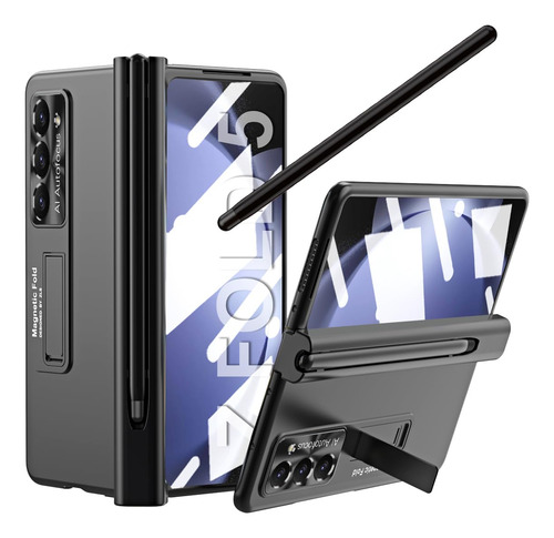 Funda Para Galaxy Z Fold 5 Negro Delgado Policarbonato -3