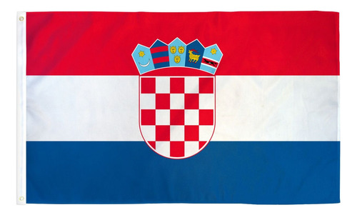 Bandera De Croacia  De 45cm X 30cm Con Soporte Plástico