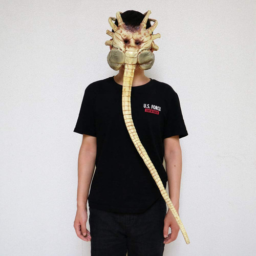 Máscara Facial Alien Facehugger De Látex Con Garras Aterrado