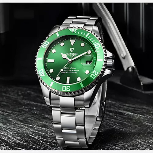` Reloj Mecánico Automático Con Bisel Tevise Calendar Man