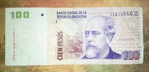 Numk- Billete De 100 Pesos C/ Error