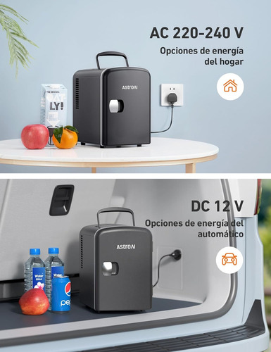 Astroai Mini Refrigerador Portátil 4l 6 Latas De Refrescos