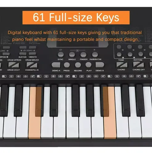 Schubert Etude 61 MK II – Piano Eléctrico 61 Teclas Sensibles Con 300 Tonos Y Grabación