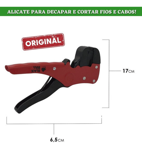 Alicate Para Decapar E Cortar Fios Eletrecista Profissional
