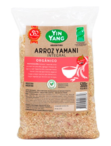 Arroz Integral Yamani Organico Yin Yang 500 G