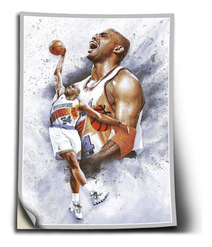 Adesivo Basquete Nba Charles Barkley Auto Colante 84x60cm