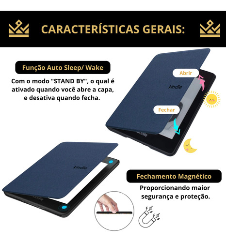 Capa Lisa Com Alça Para Paperwhite 7'' Pol 12 Geração Sa569p