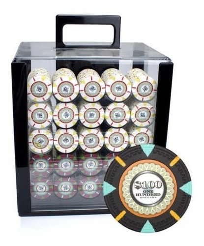 Poker Estuche Acrilic1000 Fichas Pro De Clay 14 Grs The Mint