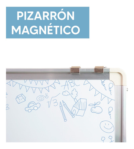 Pintarrón Profesional 90x60cm Blanco Premium