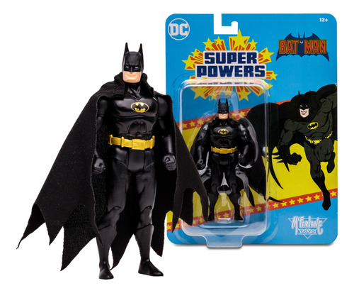 Mcfarlane Super Powers Dc - Batman Black Suit 4.5 Pulgadas