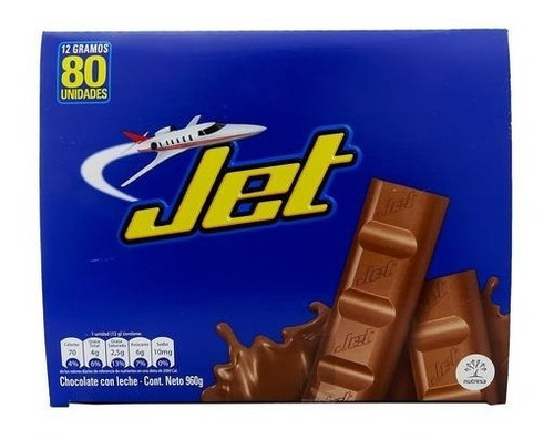 Chocolatina Jet Pequeña Caja 80 - Kg A $47