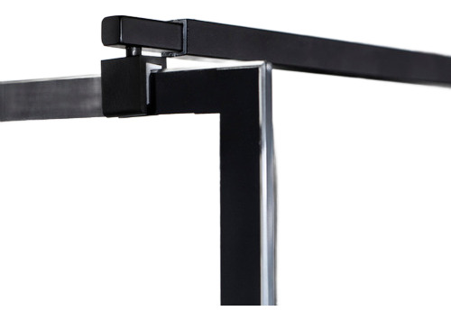 Brazo Regulable De Aluminio Negro Para Mampara Bergen Gorena