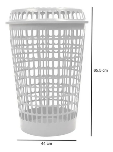 10 Pzs Cesto Para Ropa Plastic Trends Iris 65.5cm