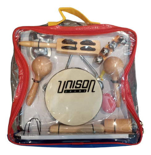 Mochila Set De Percusion Infantil Unison 9 Piezas