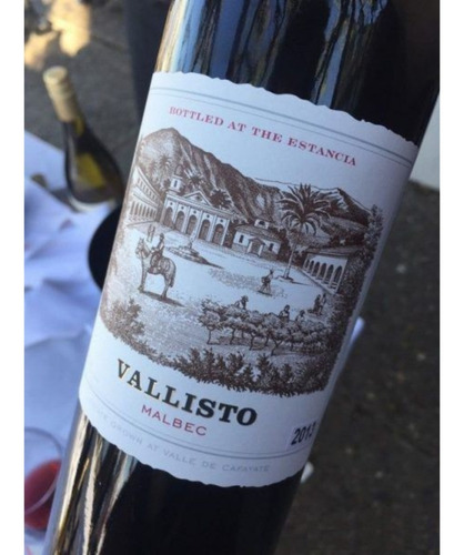 Imagen 2 de 10 de Vino Vallisto Malbec 750ml. - Envíos