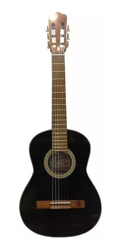 Guitarra Criolla 3/4 Fonseca 10 Niños O Viaje Tapa Negra