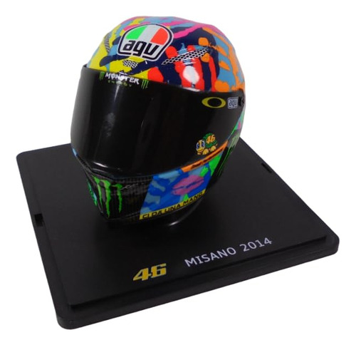Casco Valentino Rossi Moto Gp Misano 1/5 Escala 2014
