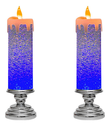 2 Velas Led De Navidad Que Cambian De Color, Vela De Agua Le