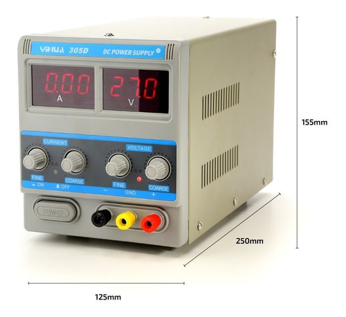 Imagen 5 de 7 de Fuente De Laboratorio Regulable Yihua 30v 5a Lcd Digital