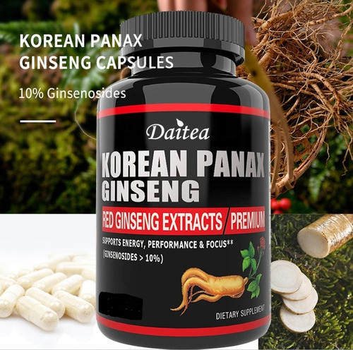 Cápsulas De Ginseng Coreano Rojo