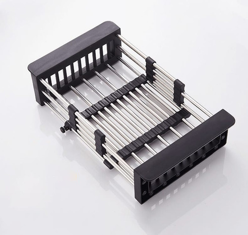 2x Cubas 60x45 Gourmet Quadrat Küche Nano Black Válv+cesto