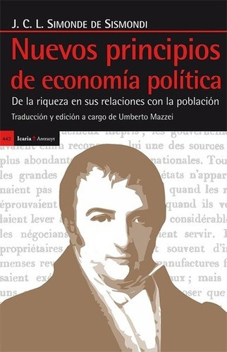 Nuevos Principios De Economia Politica - J.c.l. Simonde De S