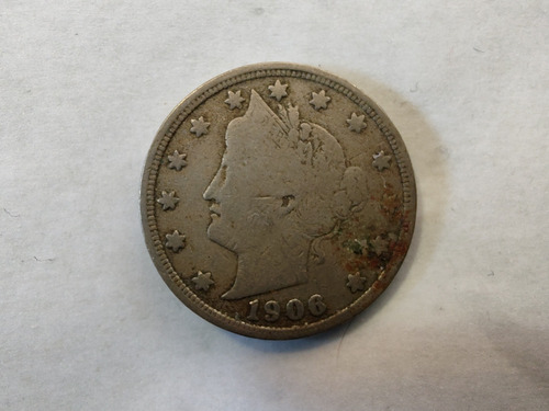 Moneda Estados Unidos 5 Cents 1906 (x717