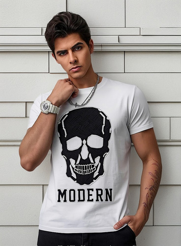 Playera Cuello Redondo 100% Algodón Camisetas Para Hombre