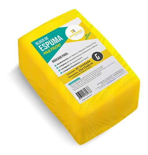 Espuma Em Bloco Juntalider Amarela 8x15x23cm 9010000251 Kit