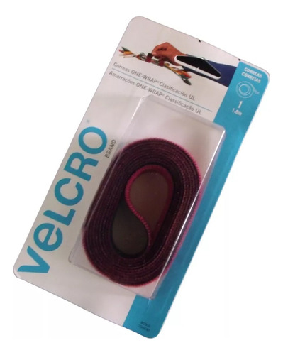 Velcro Correa 2cm X 1.80 Mts One Wrap Ignifuga Rollo Color Rojo