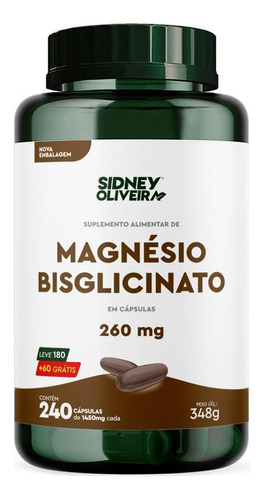 Magnésio Bisglicinato 240 Capsulas Sidney Oliveira