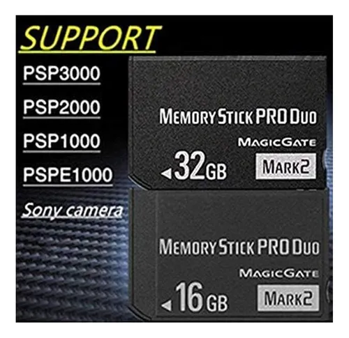 Ms Memory Stick Pro Duo Mark2 De 32 Gb Para Psp 1000 2000