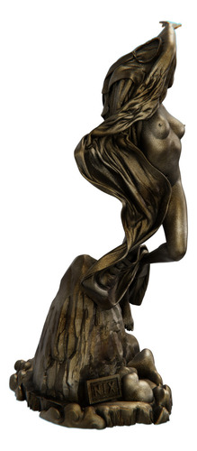 Estátua Nix Personificação Da Noite - Versão 2 Cor Cor Ouro Velho