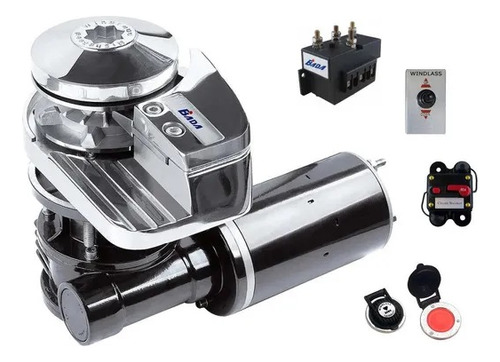 Guincho Elétrico Bada 12v Horizontal 900w Corrente 6mm Barco