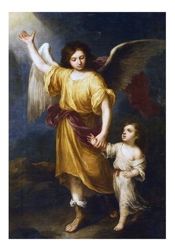 Lamina Fine Art Angel De La Guarda Murillo 90x130 Cm Mycarte