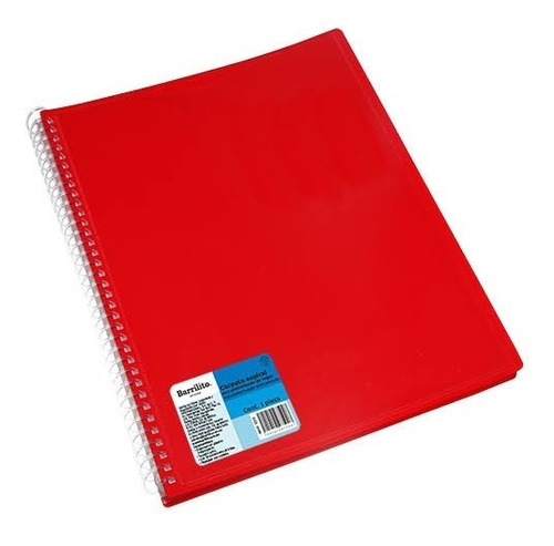 Carpeta Espiral Con Protectores De Hojas Color A Elegir Q20