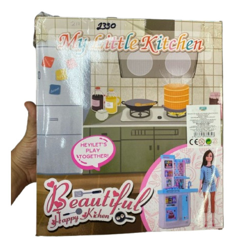 Muñeca Articulada Chef Con Utensilios Y Alimentos De Juguete