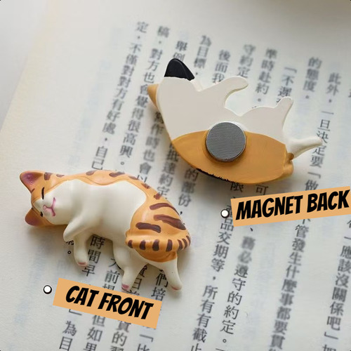 Imán Decorativo Para Nevera Con Forma De Gato En 3d, 7 Unida