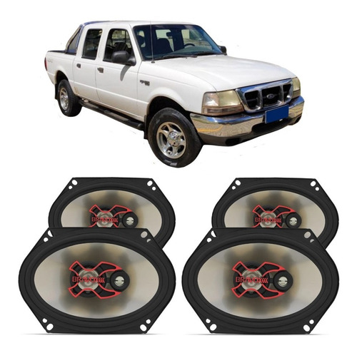 Kit Alto Falante Ford Ranger 1998 A 2004 Bravox 200w Rms