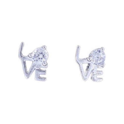 Nuevos Aros Plata 925 Love Con Cubic X Local A La Calle