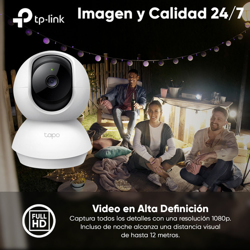 Tp-link & Cronos Kit Cámara De Video Vigilancia 1080p Full Hd Micrófono Modelo Tp-c200c-256 + Micro Sd 256 Gb / Cobertura 360° Con Seguimiento Inteligente Audio Bidireccional Y Modo Privacidad / Cctv