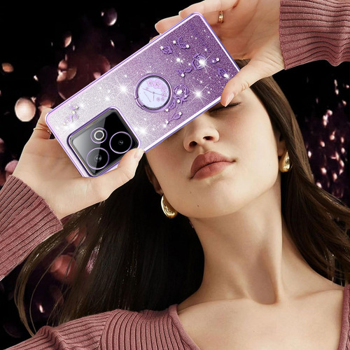 Funda Con Diseño De Flores Brillantes Para Soporte Oppo A5 2020/a5 Pro, A Prueba De Golpes