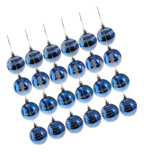 Esferas Para Árbol De Navidad, Azul Rey