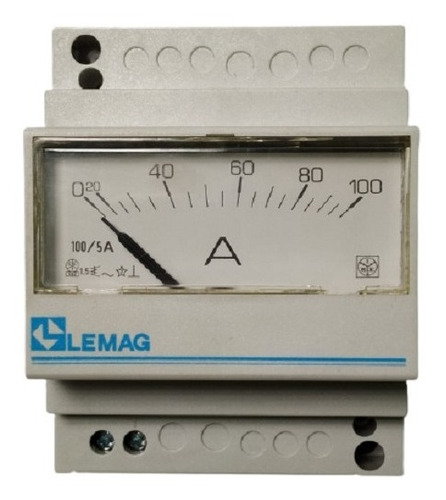 Amperimetro Analogico Frente Din 100/5a Ca Lemag