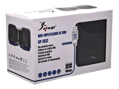 Caixa De Som Knup 6w Para Pc Kp-7032