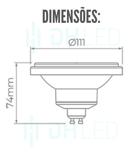 Lâmpada Led Eco Ar111 Stella 11w 12º 2700k Stl23443/27 Cor Da Luz Branco-quente 110v/220v